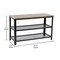 Flash Furniture Easton 3-Tier Wooden Entryway Bench, Mesh Shoe Storage Shelves, Weathered Wood, Black Metal Frame HGWA-BCH-MTL-3T-WEATH-GG - alternate 5